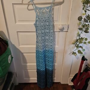 Altar'd State Blue Ombre Lace Dress